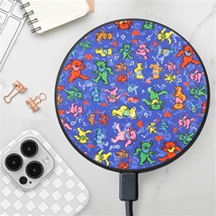 Grateful Dead Dancing Bears Pattern Wireless Fast Charger(black) by Salmanaz77