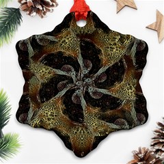 Abstract Ornate Organic Texture Design Print Ornament (snowflake) by dflcprintsclothing