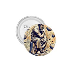 Thinker Sculpture Design Geometric 1 75  Buttons by Salmanaz77