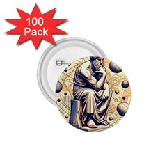 Thinker Sculpture Design Geometric 1 75  Buttons (100 Pack)  by Salmanaz77