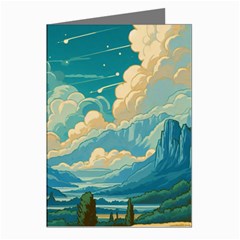 Mountains Rural Countryside Sky Greeting Cards (pkg Of 8) by Salmanaz77