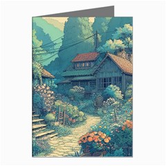 House Garden Building Flowers Greeting Cards (pkg Of 8) by Salmanaz77