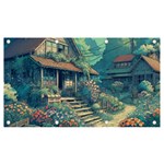 House Garden Building Flowers Banner and Sign 7  x 4  Front