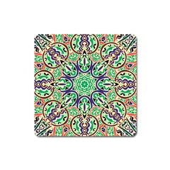 Cold Colors Mandala   Square Magnet by ConteMonfrey