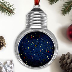 Christmas Sky Happy Metal Light Bulb Shape Ornament by Dutashop