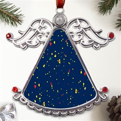 Christmas Sky Happy Metal Angel With Crystal Ornament by Dutashop