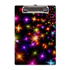 Star Colorful Christmas Abstract A5 Acrylic Clipboard by Dutashop