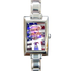 Donald Trump Flag Rectangle Italian Charm Watch by vintagetrump