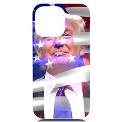 Donald Trump Flag Iphone 14 Pro Max Black Uv Print Pc Hardshell Case by vintagetrump