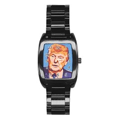 Orange Donald Trump Stainless Steel Barrel Watch by vintagetrump