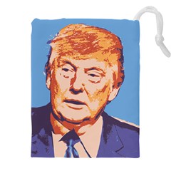 Orange Donald Trump Drawstring Pouch (4xl) by vintagetrump