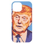 Orange Donald Trump iPhone 15 Black UV Print PC Hardshell Case Front