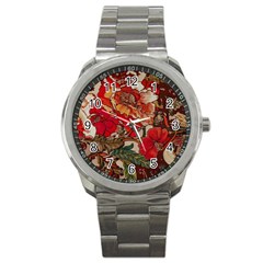 Floral Design 05 Sport Metal Watch by myclothy