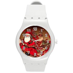 Christmas Art Round Plastic Sport Watch (m) by myclothy