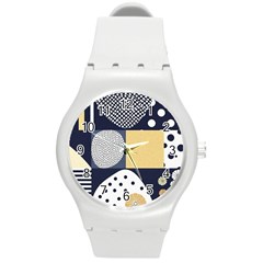 Geometric Design 10 Round Plastic Sport Watch (m) by myclothy