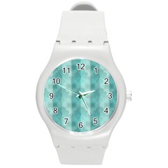 Geometric Design 14 Round Plastic Sport Watch (m) by myclothy