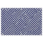 Blue and White Abstract Stripes Banner and Sign 6  x 4  Front