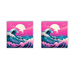 Waves Mountains Sky Cufflinks (square) by Grandong