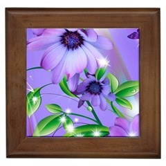 Purple Flower Nature Framed Tile by Posterlux