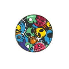 Funky Alien Pattern Abstract Colourful Drawing Hat Clip Ball Marker (10 Pack) by Posterlux