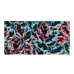 Leaves Pattern Patterns Colorful Satin Wrap 35  X 70  by Posterlux