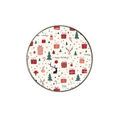 Happy Holiday Xmas Christmas Pattern Hat Clip Ball Marker (4 Pack) by Paksenen