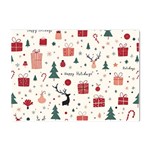 Happy Holiday Xmas Christmas Pattern Crystal Sticker (A4) Front