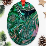 Malachite  Oval Ornament (Two Sides) Front