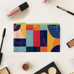  Minimalist Pattern With Simple Lines And Shapes, Creating A Clean And Modern Aesthe Cosmetic Bag (xs) by myclothy