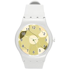 Minimalist Pattern With Simple Lines And Shapes, Creating A Clean And Modern Aesthetic 01 Round Plastic Sport Watch (m) by myclothy