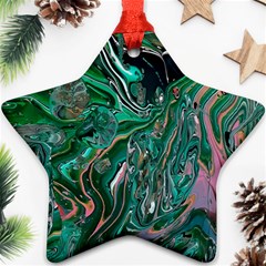 Malachite  Ornament (star) by kaleidomarblingart