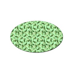 Leaves Pattern Texture Seamless Sticker (oval) by Hannah976