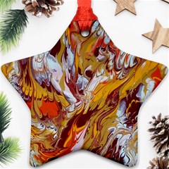 Phoenix Star Ornament (two Sides) by kaleidomarblingart