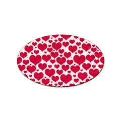 Hearts Valentine Pattern Seamless Sticker Oval (100 Pack) by Bedest