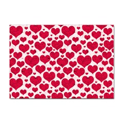 Hearts Valentine Pattern Seamless Sticker A4 (10 Pack) by Bedest