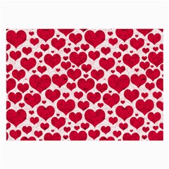 Hearts Valentine Pattern Seamless Large Glasses Cloth by Bedest