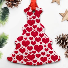 Hearts Valentine Pattern Seamless Ornament (christmas Tree)  by Bedest