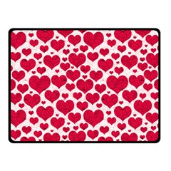 Hearts Valentine Pattern Seamless Two Sides Fleece Blanket (small) by Bedest