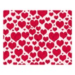 Hearts Valentine Pattern Seamless Two Sides Premium Plush Fleece Blanket (Large) 80 x60  Blanket Front