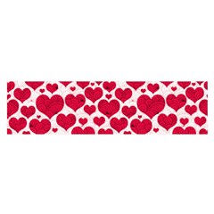 Hearts Valentine Pattern Seamless Oblong Satin Scarf (16  X 60 ) by Bedest