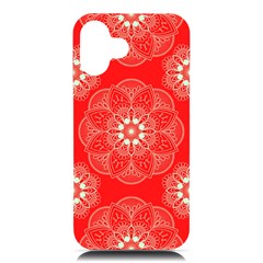 Crimson Current Iphone 16 Plus Black Uv Print Pc Hardshell Case by ArtfulThreads