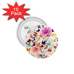 Abstract Floral Background 1 75  Buttons (10 Pack)