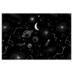 Cosmic Black Space Star 16 x24  Lumbar Throw Cushion Case (two Sides) by Ndabl3x