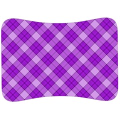 Purple Plaid Tartan 3 Diagonal (2) Velour Seat Head Rest Cushion by dressshop