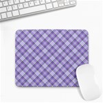 Purple Plaid Tartan 2 Diagonal Small Mousepad Front