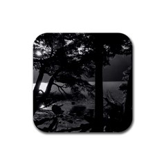 Los Alerces National Park Waterfront Landscape, Argentina002 Rubber Square Coaster (4 Pack) by dflcprintsclothing