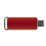 Amber Orange To Burgundy Red Bilinear Gradient Portable USB Flash (One Side) Front