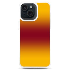 Amber Orange To Burgundy Red Bilinear Gradient Iphone 15 Plus Tpu Uv Print Case by GradientsOmbre