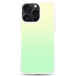 Cream Yellow To Mint Green Linear Gradient iPhone 15 Pro Max TPU UV Print Case Front