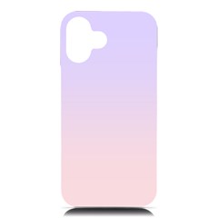 Pale Violet To Pale Pink Linear Gradient Iphone 16 Plus Black Uv Print Pc Hardshell Case by GradientsOmbre